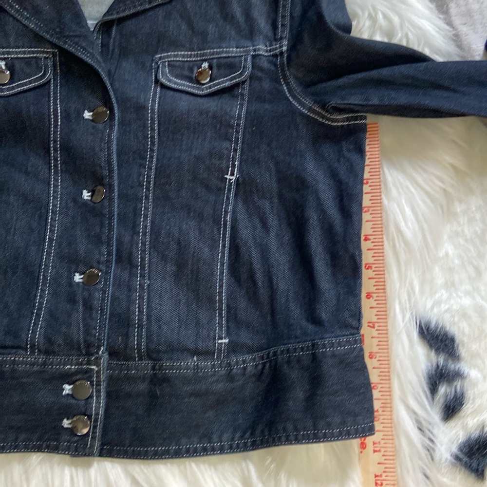 TAHARI Sz L Women's Black Denim Jacket - Picture 10 of 10